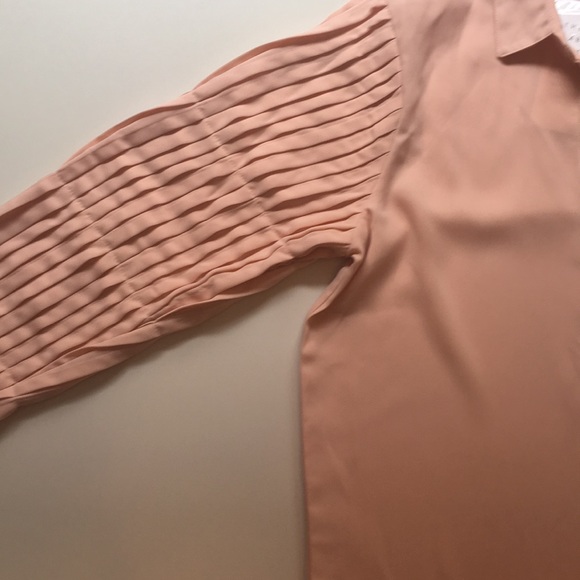 The Label Life Light Pink Pin-tuck Sleeve Blouse Size Large - Picture 9 of 14